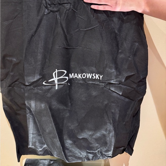 B. Makowsky Blue Shoulder Bag with Crocodile Texture - Picture 8 of 8